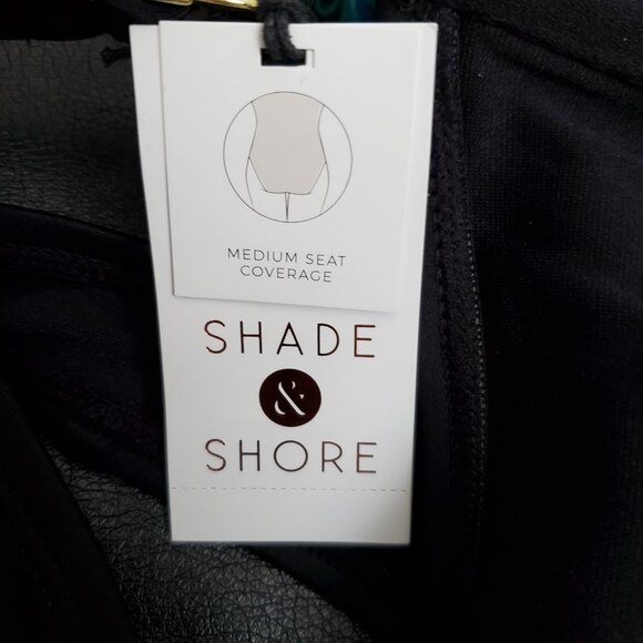 WOMEN’S HIGH NECK MEDIUM COVERAGE ONE PIECE SWIMSUIT SHADE & SHORE BLACK 20 - Picture 12 of 13